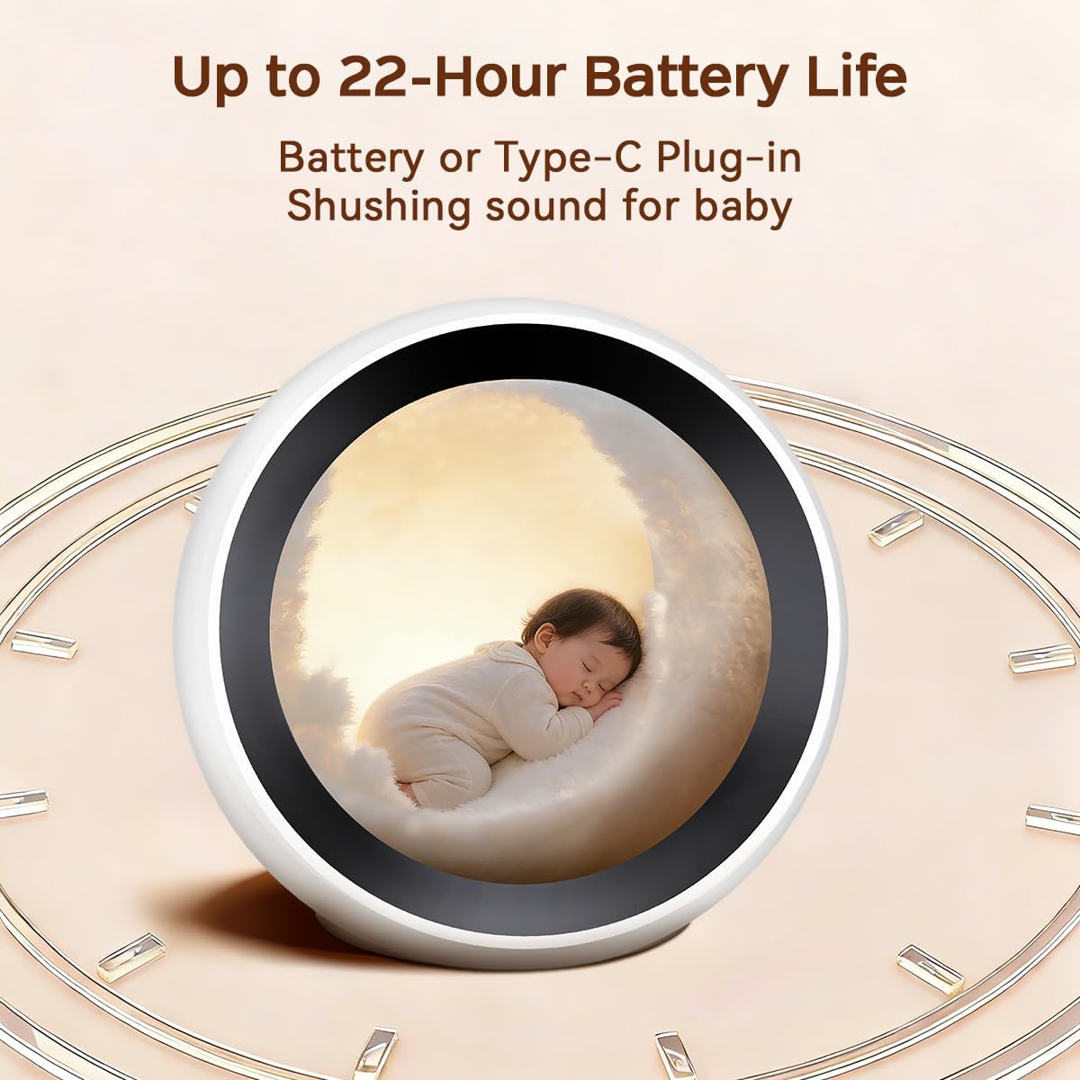 Battery Sound Machine Small White Noise Machine for Baby Kids Adult with 32 Volume Levels 32 Soothing Sounds Sleep Brown Noise Machine…