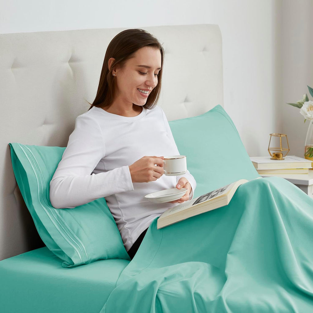 Nestl Mint King Pillow Cases 2 – Soft King Size Pillow Case, 1800 Brushed Microfiber Pillowcases, Envelope Closure Pillowcase, King Pillow…
