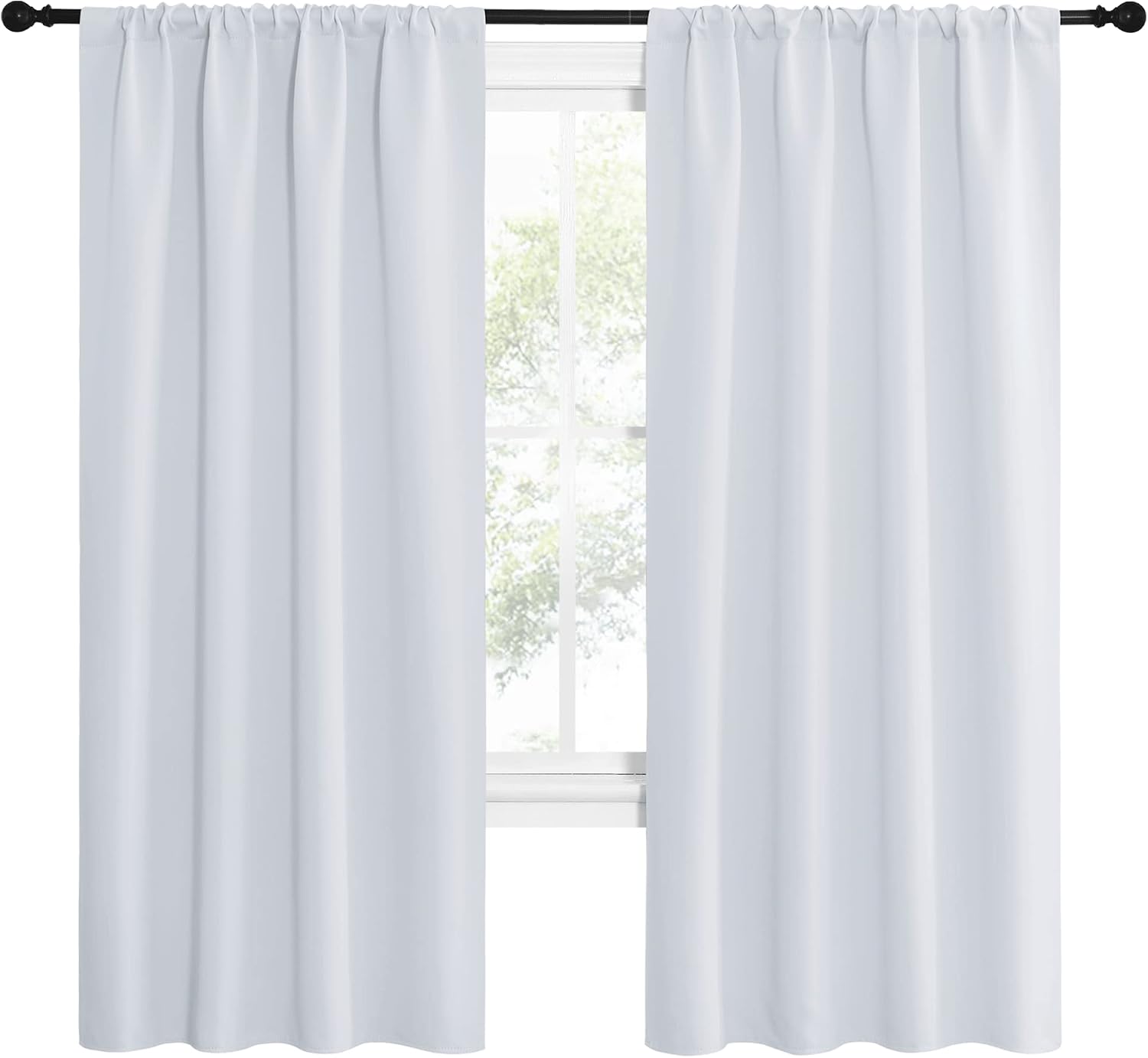 NICETOWN Kitchen Room Darkening Curtains - Window Treatment Thermal Insulated Rod Pocket Room Darkening Curtains/Drapes for Bedroom (2…