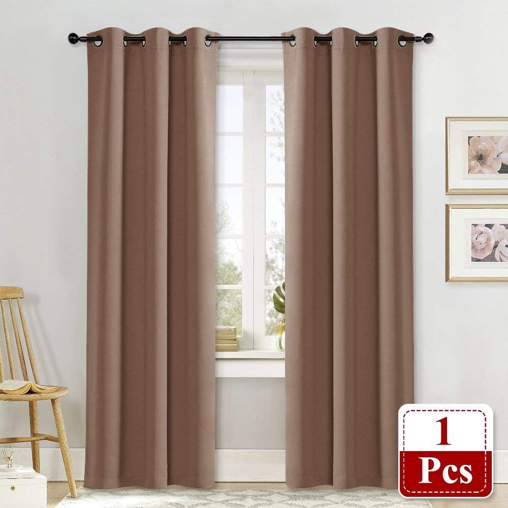 NICETOWN Room Darkening Curtain Blackout Drape Window Treatment Thermal Insulated Solid Grommet Blackout Curtain/Drape for Bedroom (1…