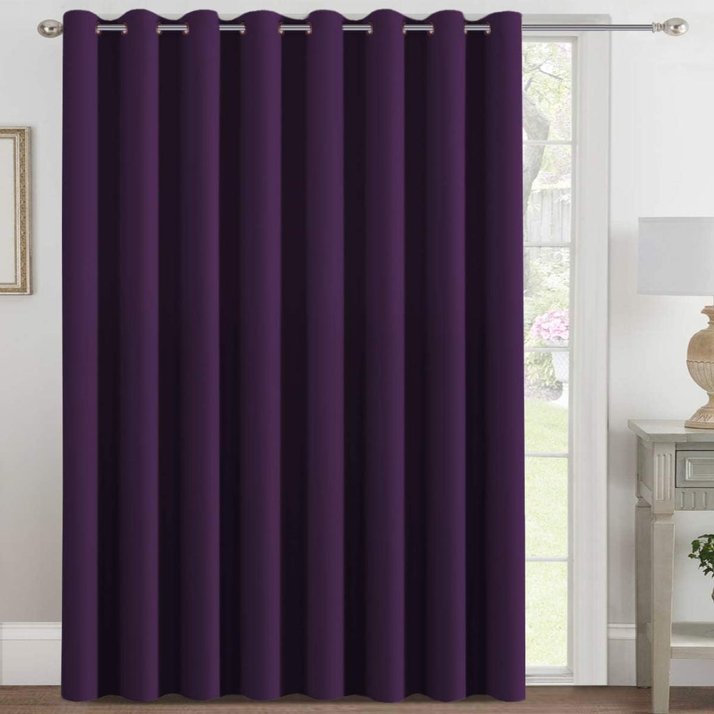H.VERSAILTEX Blackout Patio Curtains 100 x 108 Inches for Sliding Door Extral Wide Blackout Curtain Panels Thermal Insulated Ro…