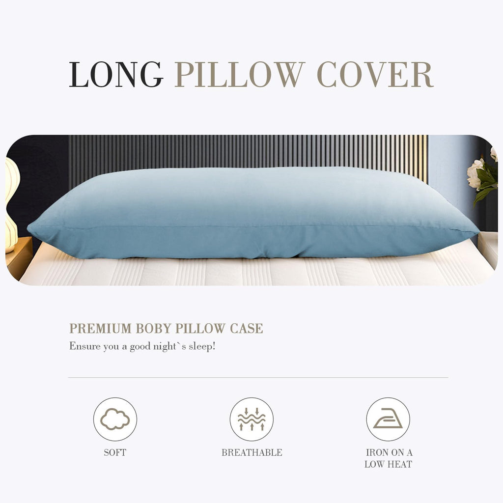 WishSmile Body Pillow Cases Light Blue 20x54