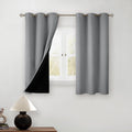 BGment Short 100% Blackout Curtains for Bedroom, Thermal Insulated Energy Efficiency Noise Reducing Grommet Curtains 45 Inch Length with Li…