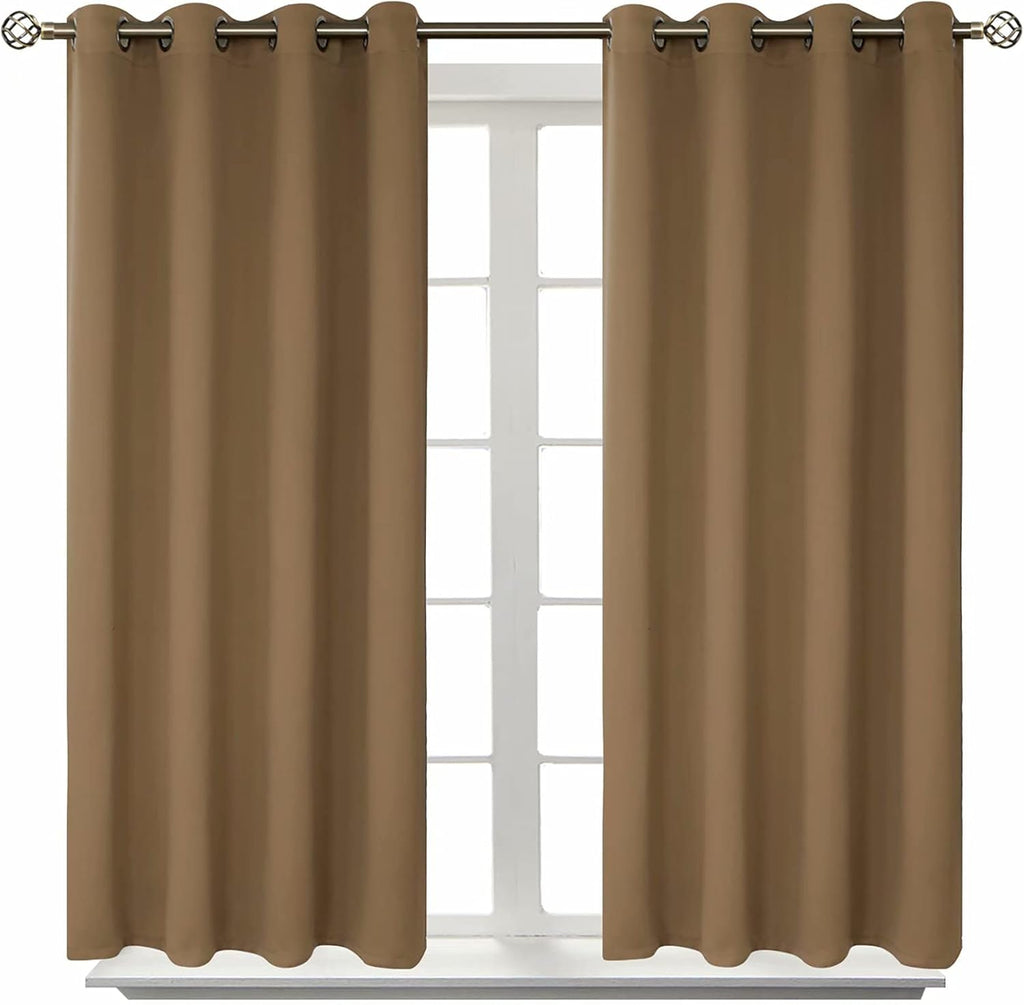 BGment Blackout Curtains for Living Room - Grommet Thermal Insulated Room Darkening Curtains for Bedroom, 2 Panels of 52 x 45 Inch, Taupe 4…
