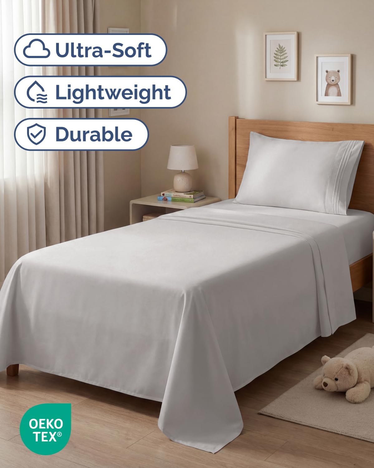 Twin Size 3 Piece Sheet Set - Comfy Breathable & Cooling Sheets - Hotel Luxury Bed Sheets for Women and Men - Deep Pockets, Easy-Fit…