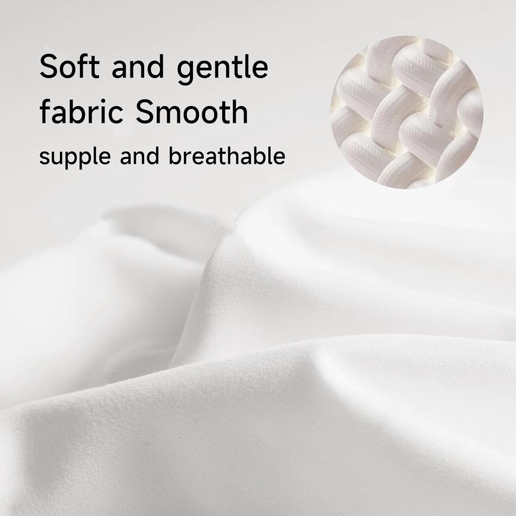 Beitefiber BEITE 4 Pack Pillow Case Protectors King-White 20×36 Inches with Smooth Zipper Design -Comfortable and Skin-Friendly Pillowcase…