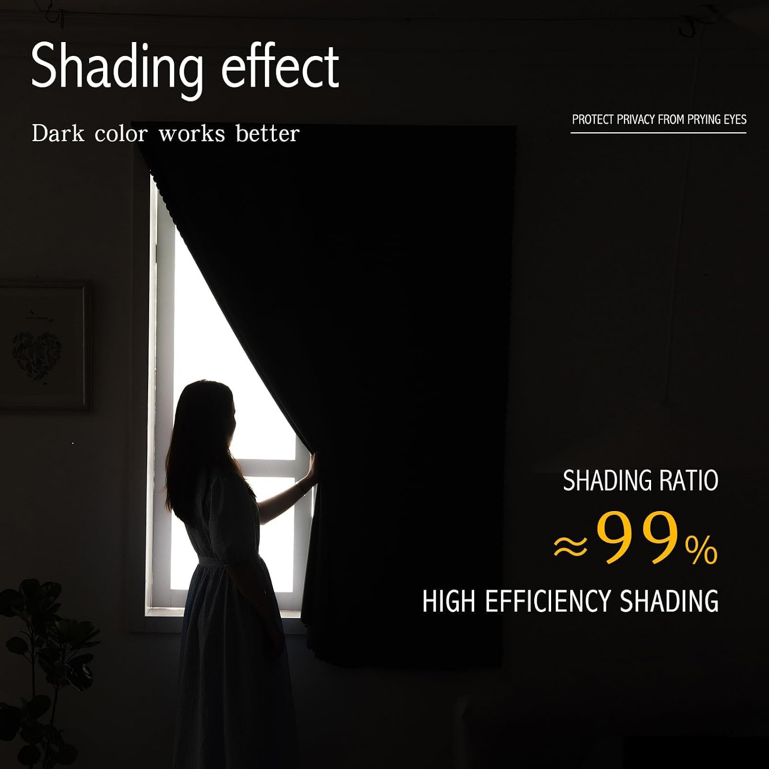 Self Adhesive Curtains Portable Blackout Curtain Simple and Easy to Install Bedroom Window Thermal Lnsulated Kitchen Room Darkening Black…