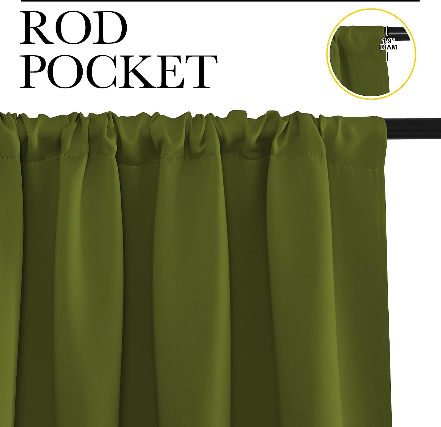 Nicetown 2 Panels Blackout Curtains, Rod Pocket Thermal Insulated Drapess for Bedroom, Privacy Protection easy maintenance Heavy Duty…