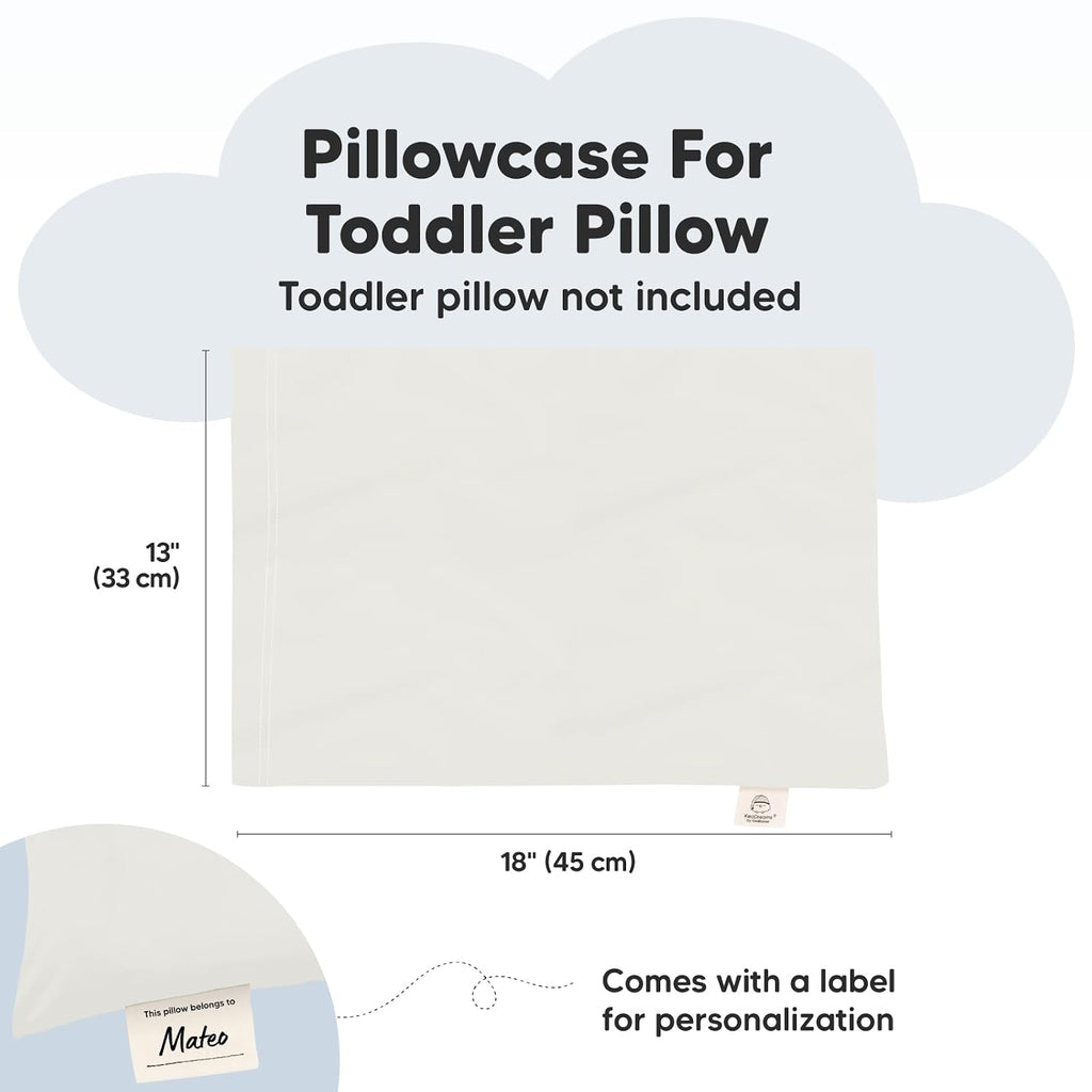 KeaBabies Toddler Pillowcase 13"x18" - Organic Cotton Toddler Pillowcase for Kids, Boys, Girls, Soft & Durable Cotton Cover for Miniature…