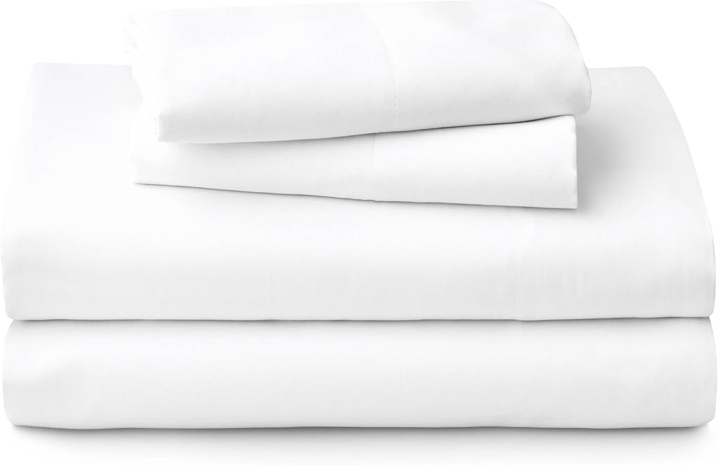 WelhomeByWelspun Welhome Twin Size Bed Sheet Set, 100% Cotton Percale Deep Pocket Super Soft Bedding Set, Cooling, Breathable & Extra Soft,…