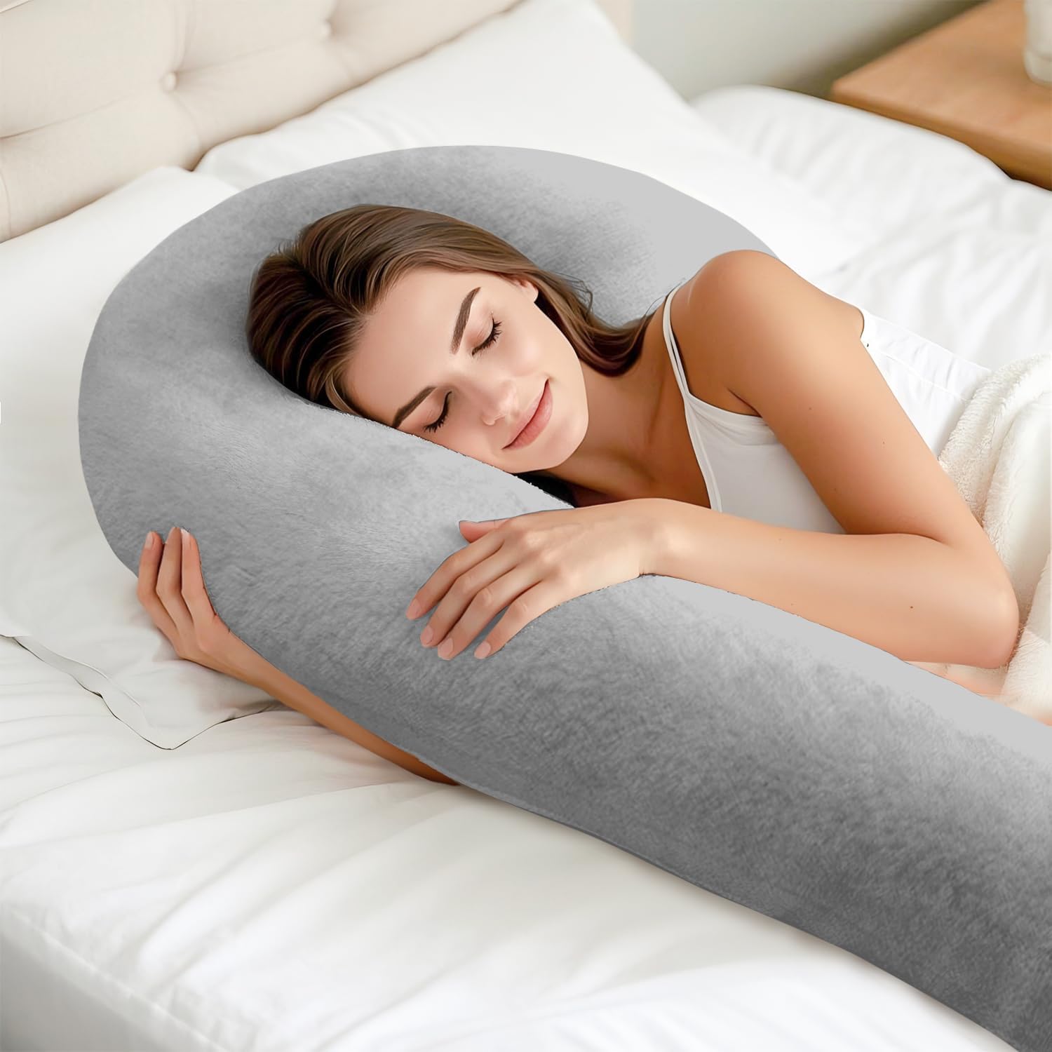 SchnauzerHome SCHNAUZER HOME Body Pillow for Adults - Soft Long Bed Pillows Insert for Sleeping - Shredded Memory Foam and Removable Washab…