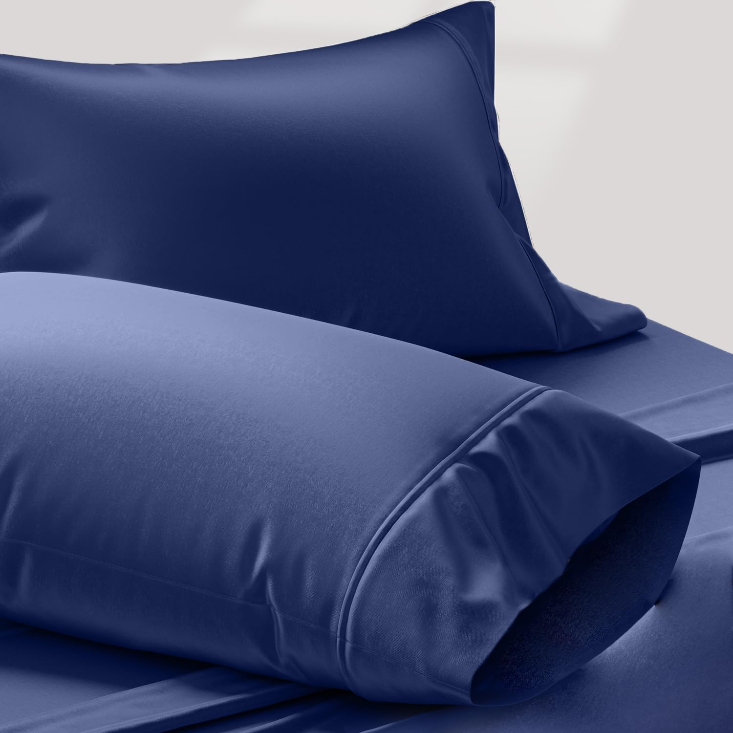 TEXAS LINEN CO. 100% Egyptian Cotton Pillow Cases Standard/Queen Size Set of 2 - Luxury 1200 Series Star Sleepin' Collection Pillow Cases…