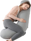 BATTOP Pregnancy Pillows for Sleeping, Maternity Pillow with Cooling Cover, Support for Belly, HIPS, Legs, Pregnancy Must Haves, Side Sleeper…