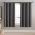 H.VERSAILTEX Blackout Grey Curtains for Bedroom Thermal Insulated Curtains 63 Inches Length Blackout Curtain Panel for Living R…