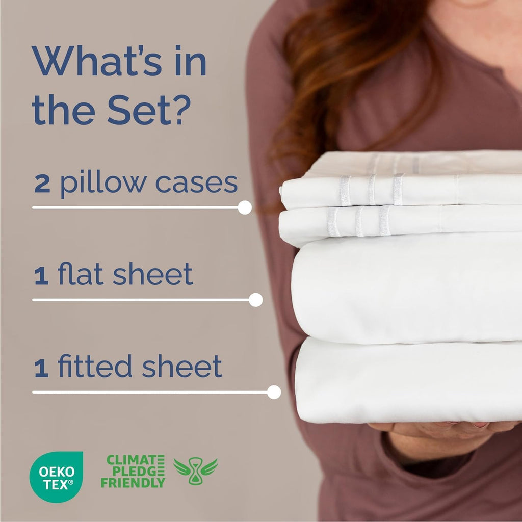 King Size 4 Piece Sheet Set - Comfy Breathable & Cooling Sheets - Hotel Luxury Bed Sheets for Women & Men - Deep Pockets, Easy-Fit, Extra…