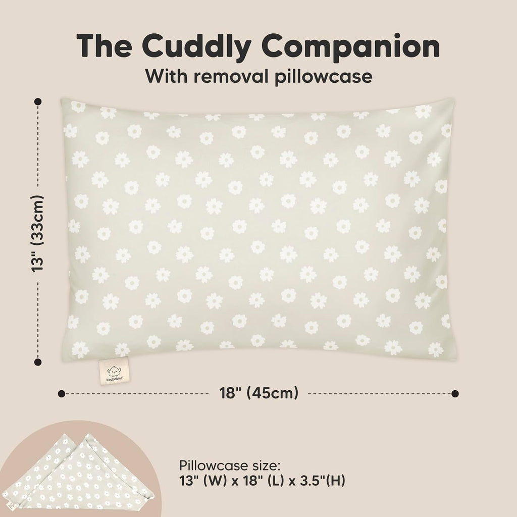 KeaBabies Toddler Pillow with Pillowcase - 13x18 My Little Cuddly Kids Travel Pillows for Sleeping, Nap, Viscose from Bamboo Nursery…