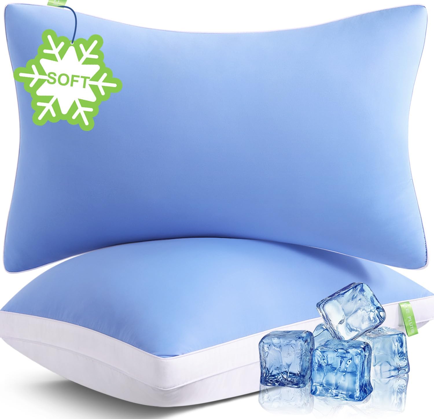 Meelus Silky Soft Pillows Queen Size Set of 2, Luxury Hotel Down Alternative Bed Pillows 2 Pack for Side Back Stomach Sleepers, Gusseted Su…