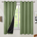 BGment Thermal Insulated 100% Blackout Curtains for Bedroom with Black Liner, Double Layer Full Room Darkening Noise Reducing Grommet Curta…