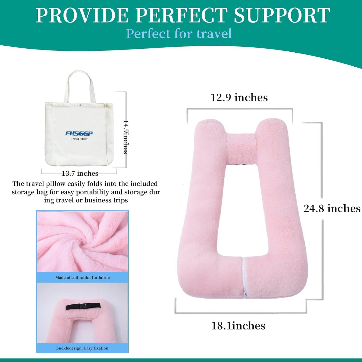 FHSGGP Travel Pillow Upgraded Version of Aircraft Travel Neck Pillow with Storage Bag, Sleep Pillows for Travel by Train, Car, or Plane…