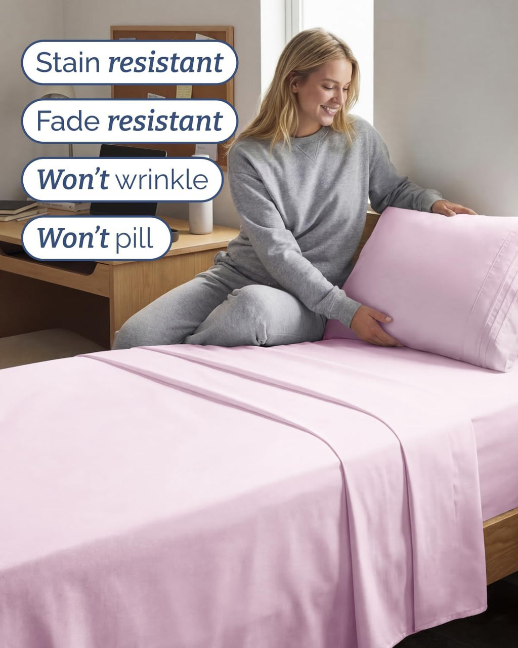 Twin XL 4 Piece Sheet Set - Comfy, Breathable & Cooling - Soft Hotel Luxury Bedding for Women, Men, Kids, Teens and Children - 1 Flat & 1…