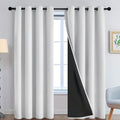 Yakamok 100% Blackout Curtains 96 Inches Long, 2 Thick Layers Heat and Full Light Blocking Soft Thermal Insulated Drapes for Bedroom(52" Wi…