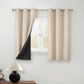 BGment Short 100% Blackout Curtains for Bedroom, Thermal Insulated Energy Efficiency Noise Reducing Grommet Curtains 54 Inch Length with Li…