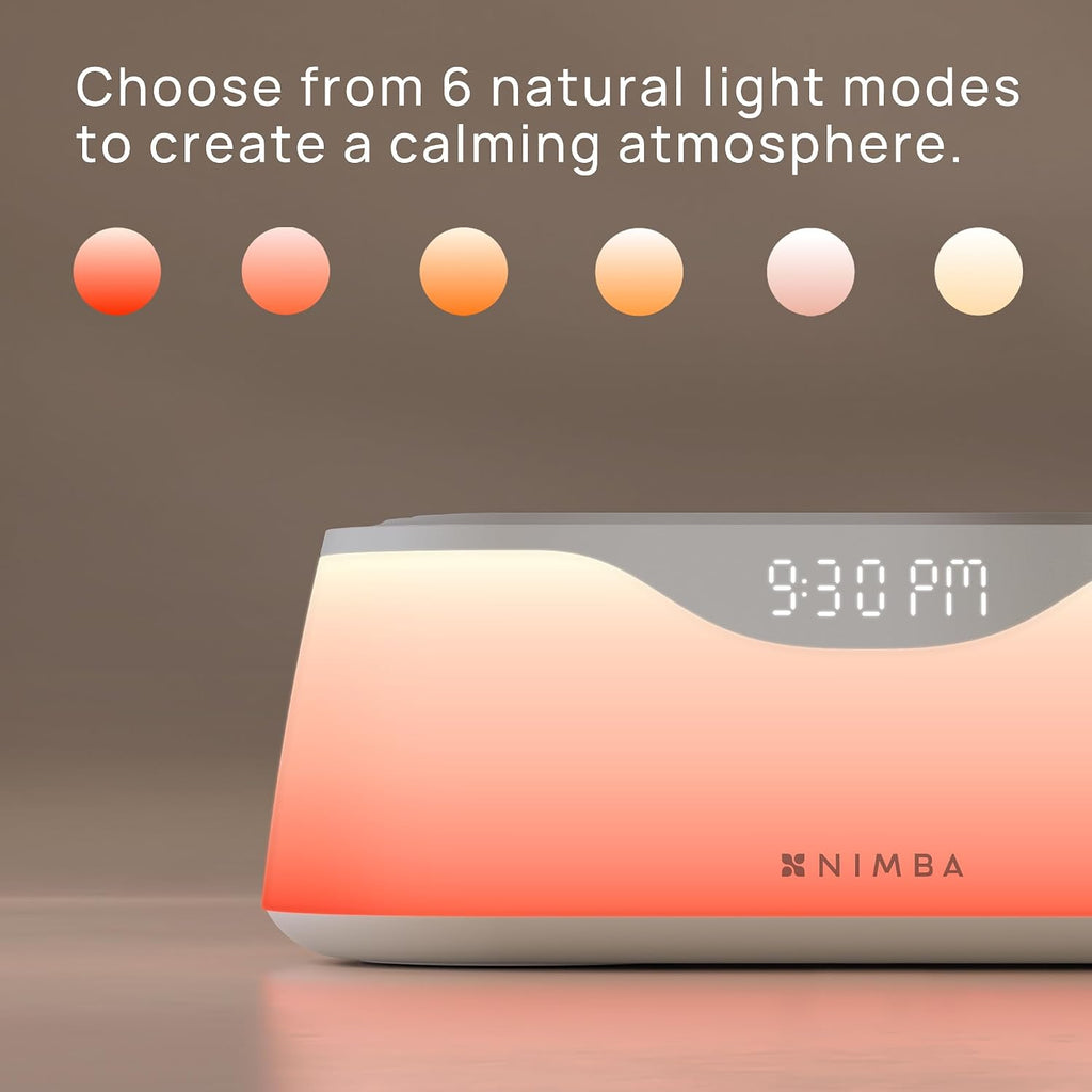 Nimba OFLO Sunrise Alarm Clock with 35 Expertly Tuned Soundscapes & 6 Natural Light Modes - Light relaxation Wake-Up Clock for Heavy…