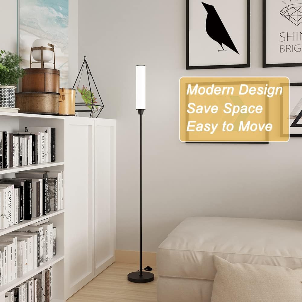 Nukanu Floor Lamp with Remote Control, Bright Floor Lamps for Living Room/Bedroom/Office, Stepless Adjustable 3000K-6000K Colors and…