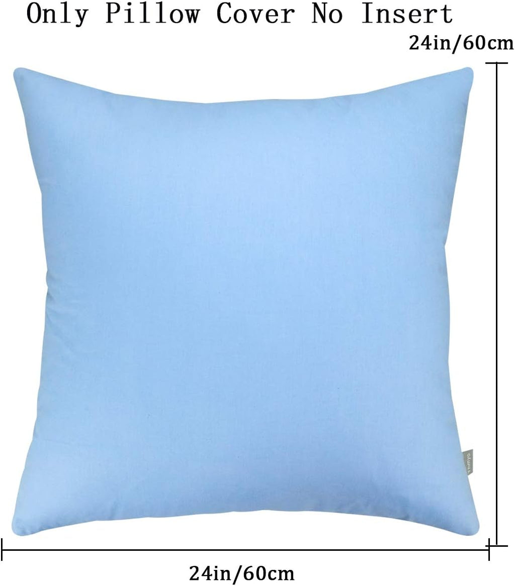 Thmyo 4-Pack 100% Cotton Comfortable Solid Decorative Throw Pillow Case, Square Cushion Cover Pillowcase Sublimation Blank Pillow Covers DI…
