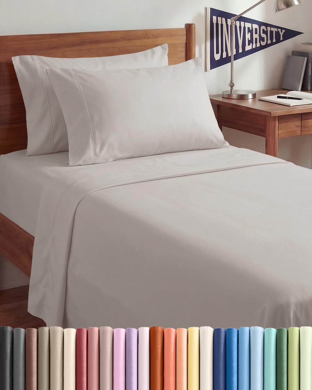 Twin XL 4 Piece Sheet Set - Comfy, Breathable & Cooling - Soft Hotel Luxury Bedding for Women, Men, Kids, Teens and Children - 1 Flat & 1…