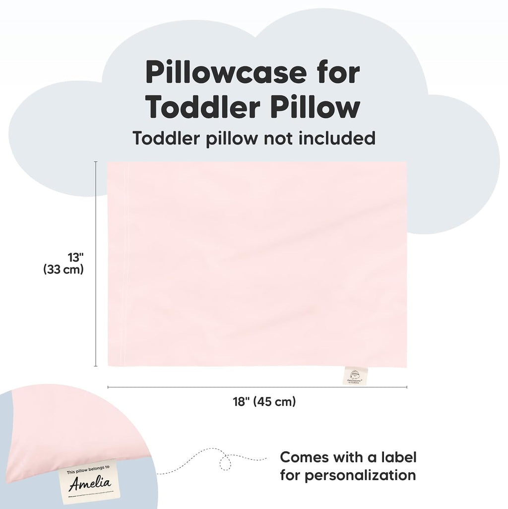 KeaBabies Toddler Pillowcase 13"x18" - Organic Cotton Toddler Pillowcase for Kids, Boys, Girls, Soft & Durable Cotton Cover for Miniature…