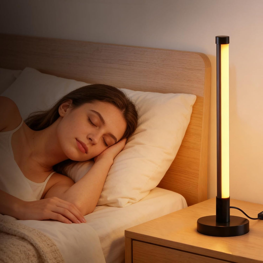 Mudodi Table Lamp with Remote, Dimmable Small Lamp Desk Lamp with Multiple Color Temperatures, Nightstand Lamp, Table Lamp for Bedroom, Living…