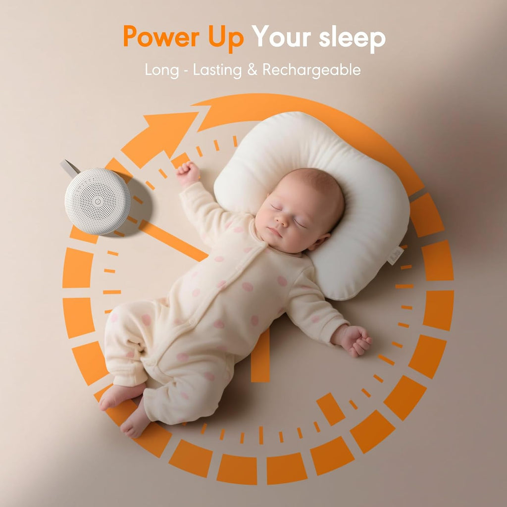 White Noise Machine for Baby Adult, Portable Sound Machine with 33 Soothing Sounds, Timer & Memory Function for Sleep, Travel, Nursery…