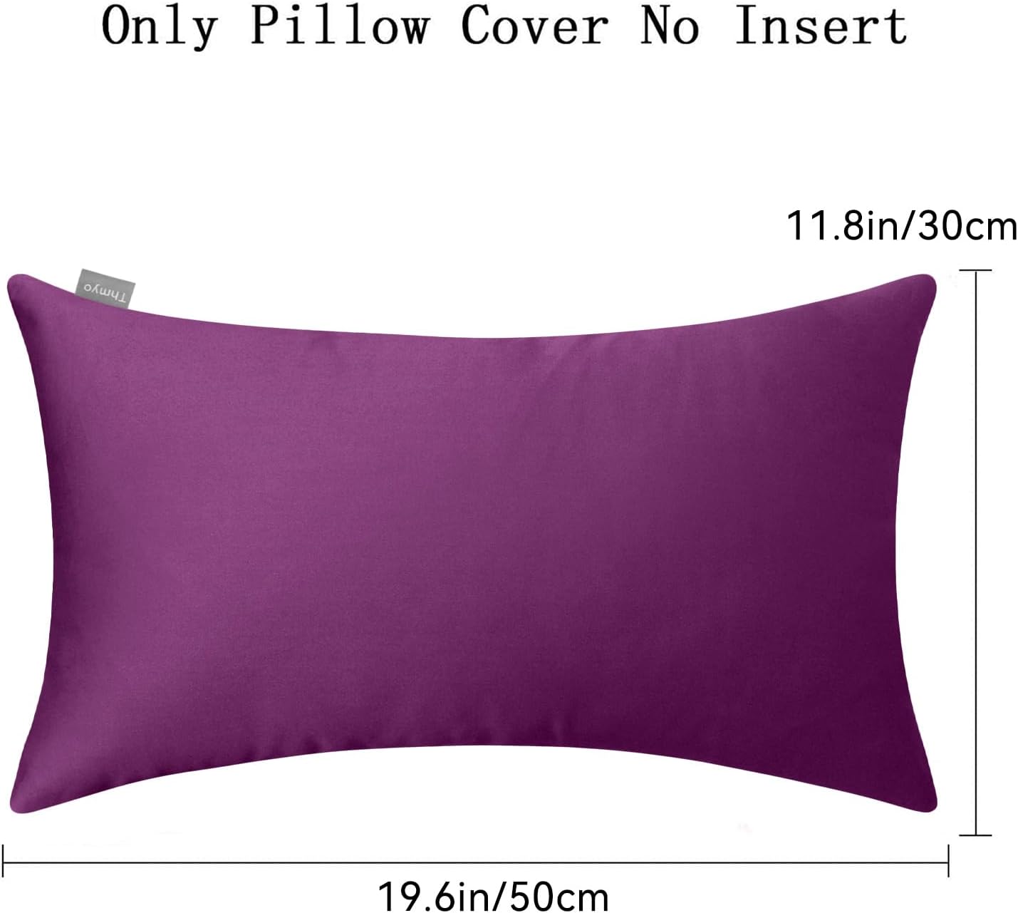 Thmyo 4-Pack 100% Cotton Lumbar Comfortable Solid Decorative Throw Pillow Case Rectangle Cushion Cover Pillowcase DIY Throw Pillowcase(12x2…