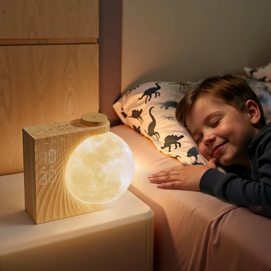 Sunrise Alarm Clocks for Heavy Sleepers, Night Lamp Clocks for Bedrooms with Moon Light,10 Light Effects,30/60/90 Timer,10 Sleep Nature…