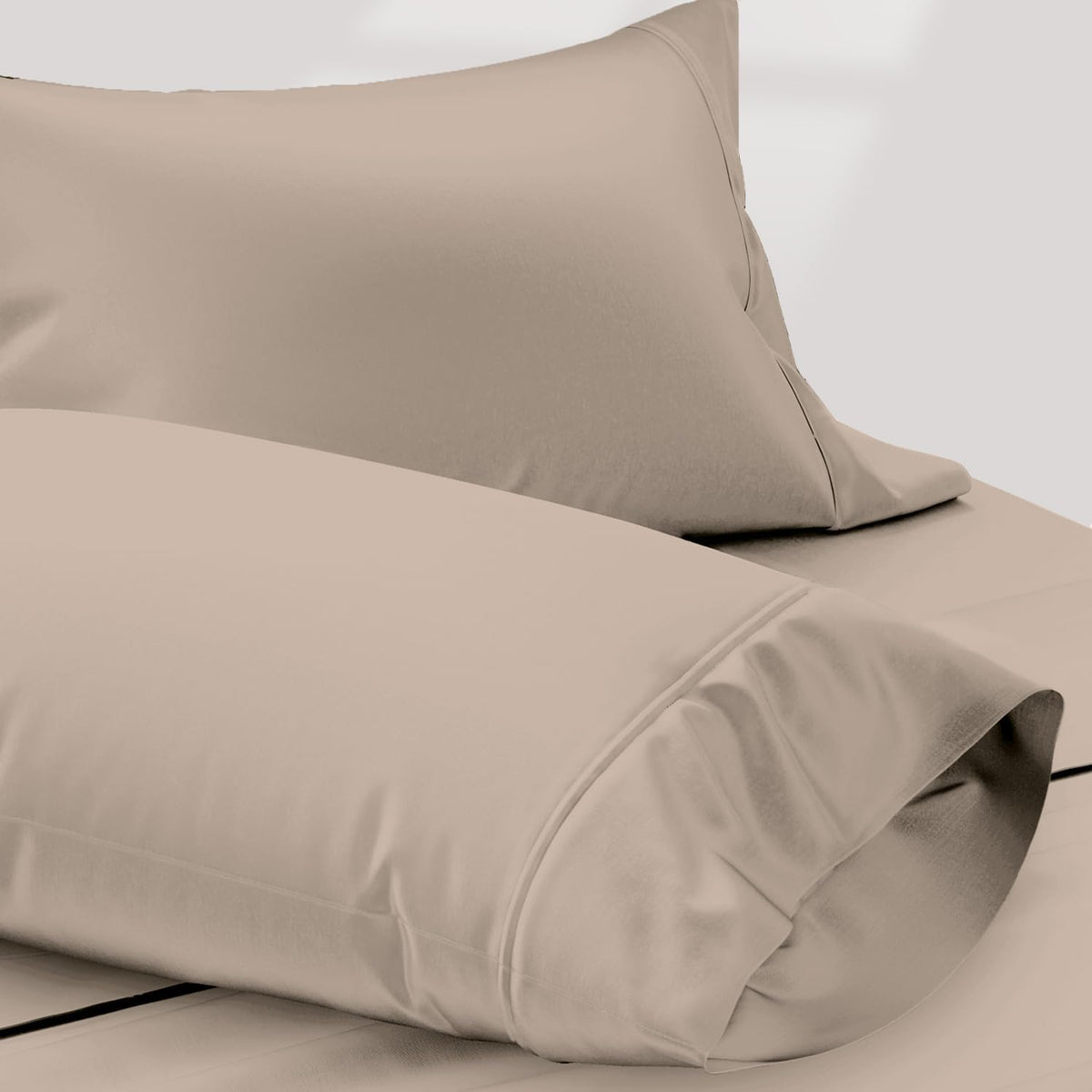 TEXAS LINEN CO. 100% Egyptian Cotton Pillow Cases King Size Set of 2 - Luxury 1200 Series Star Sleepin' Collection Sateen Pillow Covers…