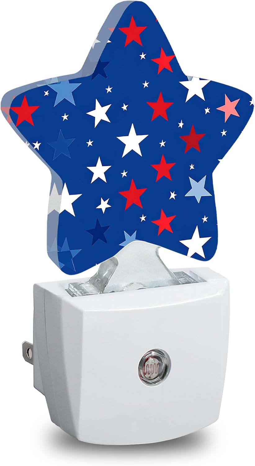 Star Night Light with Dusk to Dawn Sensor, Stars Plug in Night Light for Kids Bedroom Nursery, Soft Warm Glow Lamp for Hallway Bathroom…