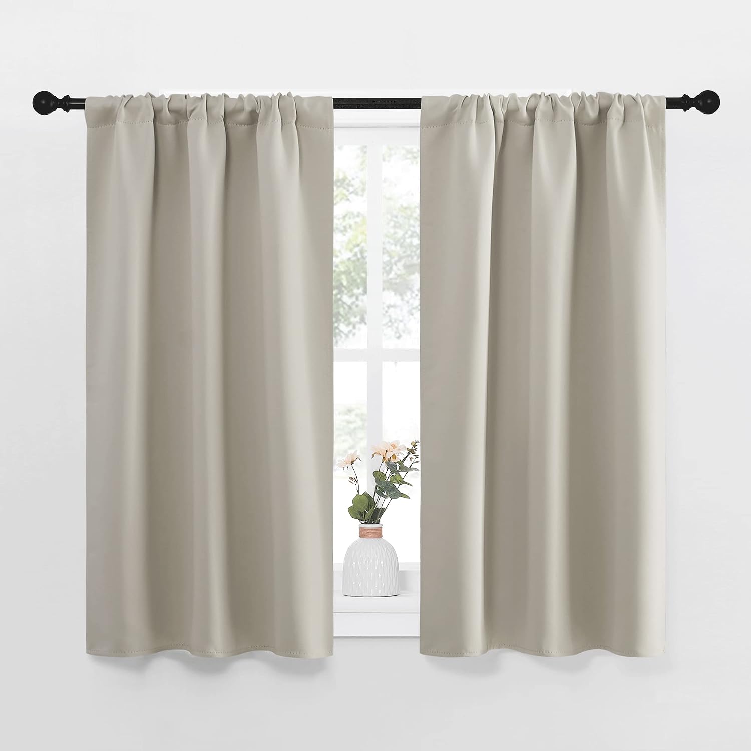 Nicetown Blackout Curtains for Living Curtains, Room Darkening Window Curtain Panels, easy maintenance Solid Thermal Insulated…
