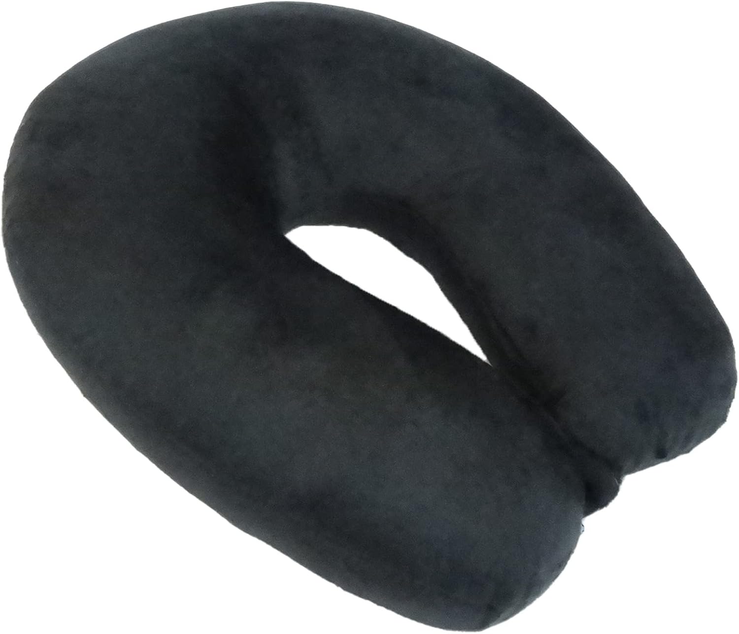 WorldsBest Wolf Essentials Adult Cozy Soft Microfiber Neck Pillow, Compact, Perfect for Plane or Car Travel, Black (Pack of 2) Black