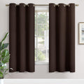YoungsTex Dark Brown Blackout Curtains 72 Inch Length 2 Panels for Living Room - Chocolate Thermal Insulated Window Drapes with Grommet Fal…