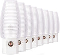 Emotionlite 8 Pack Plug in Night Light, Warm White LED Nightlight, Dusk to Dawn Sensor, Kids, Nursery, Bedroom, Bathroom, Hallway, Stairs…