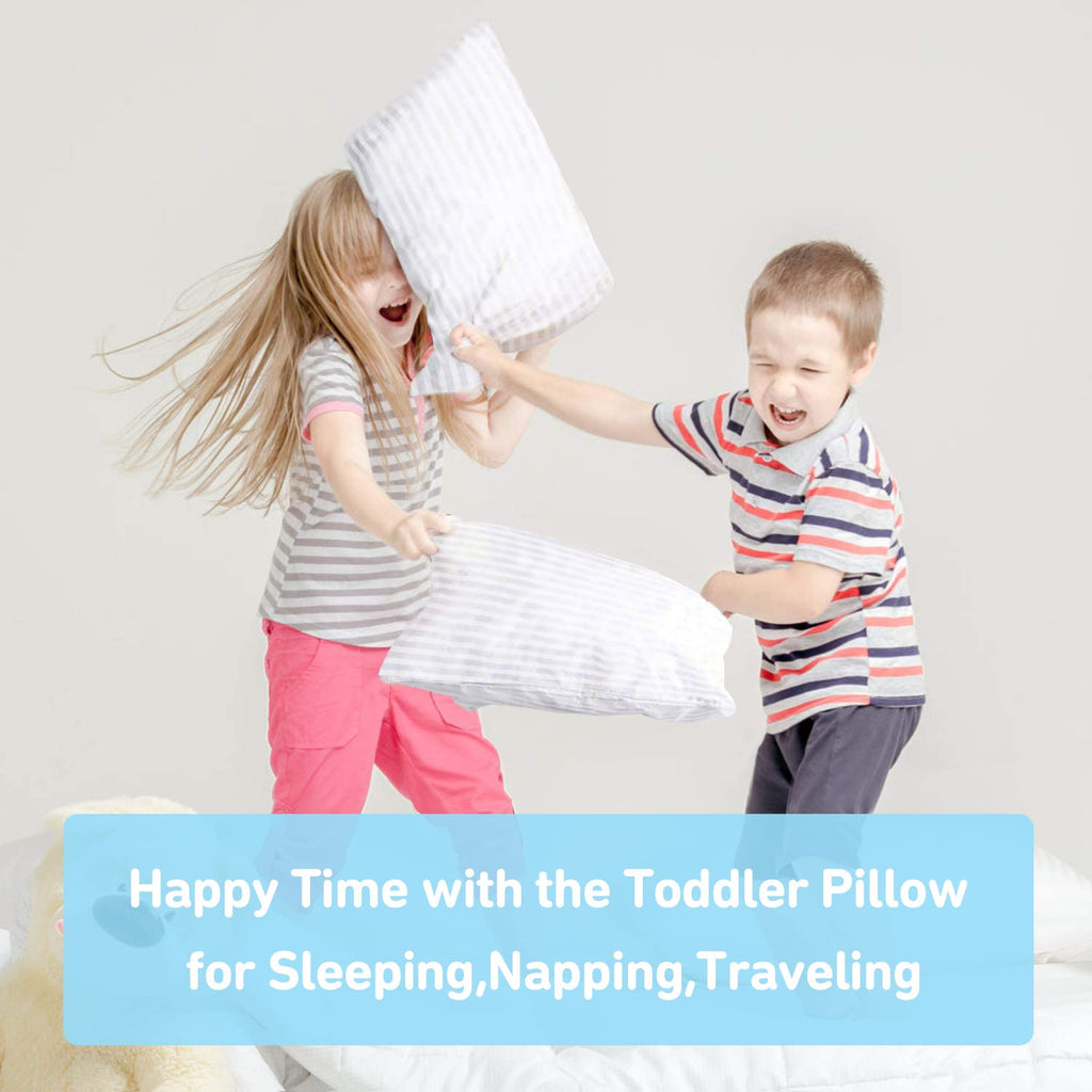 Babebay Toddler Pillow,13 x 18 Kid Pillows for Sleeping, Machine Washable Kids Pillow, Perfect for Travel, Toddlers Cot(Not Included Pillowca…