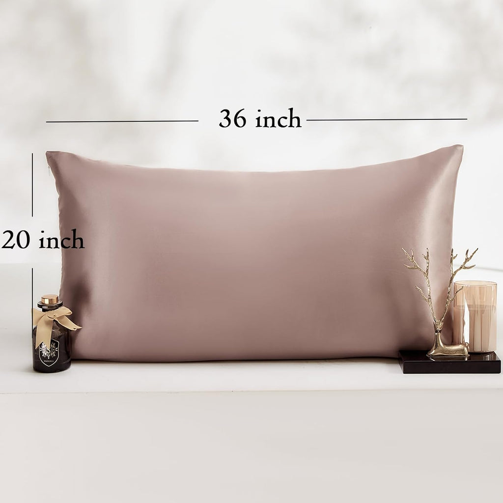Vielit King Satin Pillowcase for Hair 2pc, Similar to Silk Pillow Cases, Easier comfort Than Silk Pillowcase Gifts for Women Men, Rose…