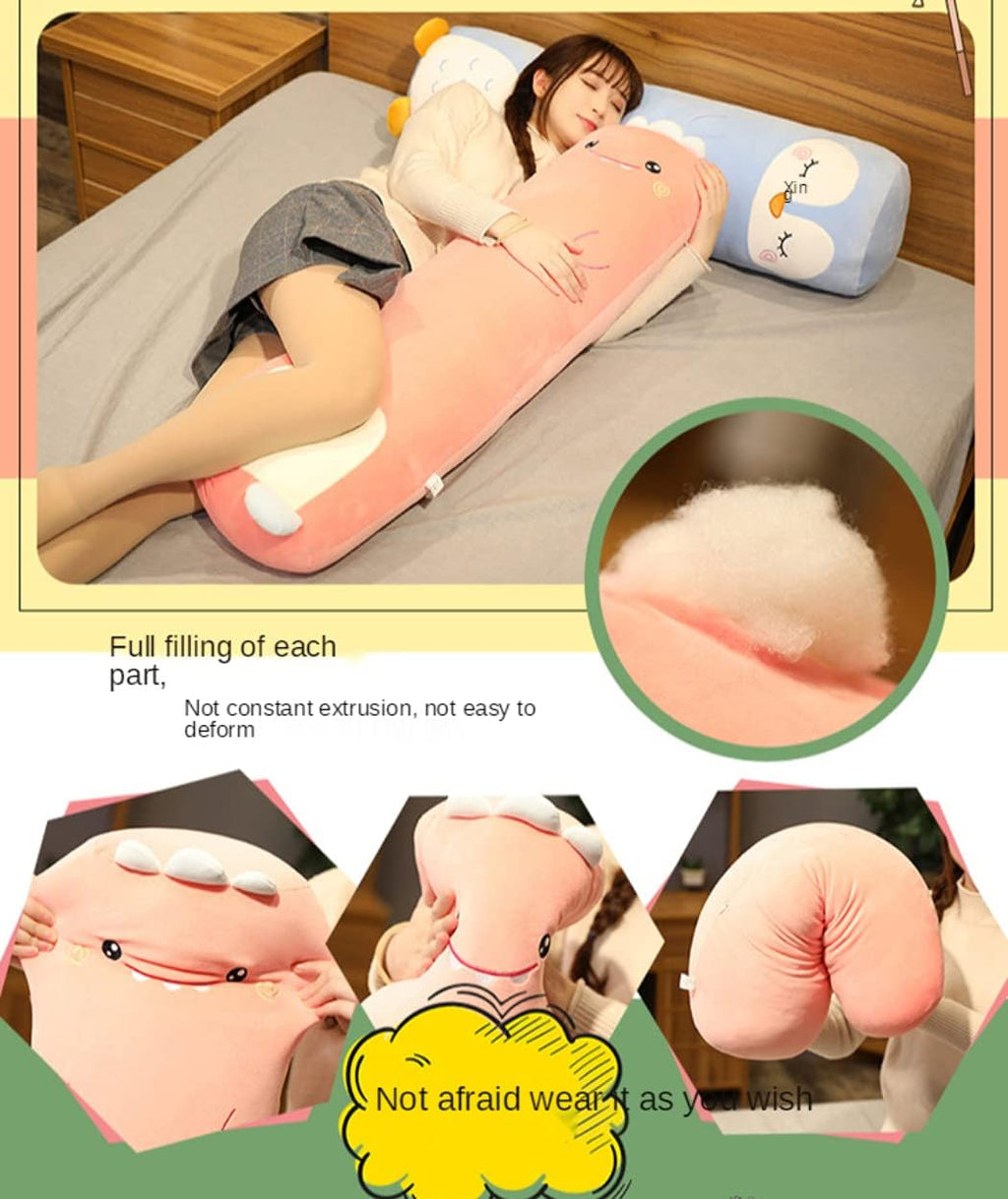 Long Plush Cute Body Pillows 33" Cuddle Stuffed Animal Shaped Bed Body Pillows Soft Cotton Plushies Doll Toy Gifts (Penguin, 33 Inch)