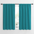 NICETOWN Peacock Blue Blackout Curtains Panels for Window, Thermal Insulated Rod Pocket Blackout Drapes/Draperies for Living Room (2…
