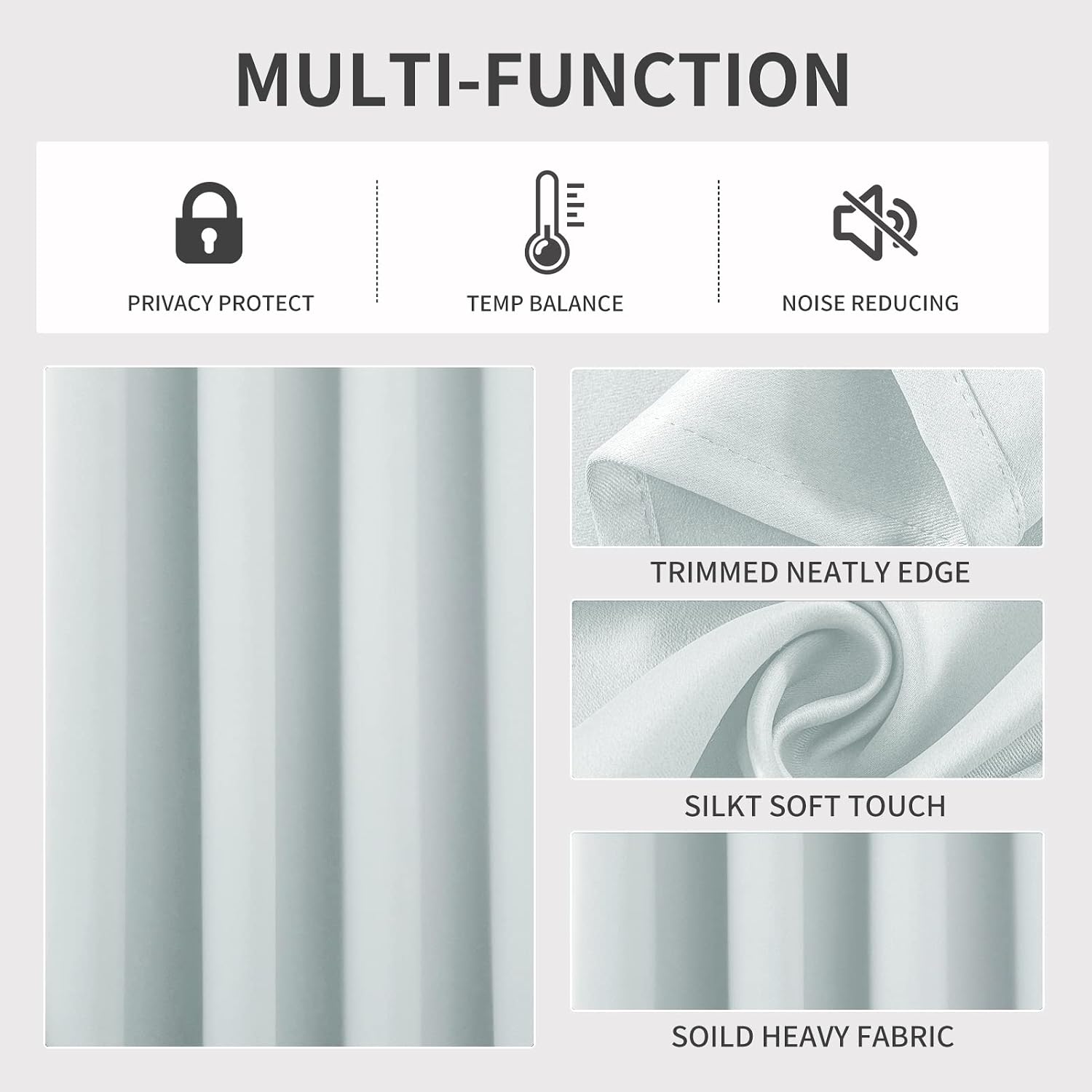 Joydeco White Curtains 108 Inches Long 1 Panel, Thermal Insulated Long Curtains& Drapes 1 Piece, Room Darkening Grommet Drapes for Living R…