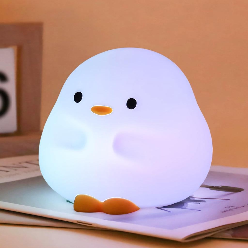 Rytinazzz Duck Night Light, Color Changing Mode & 50-Hour Battery, Squishy Silicone Lamp for Kids Room, USB Rechargeable with Timer…