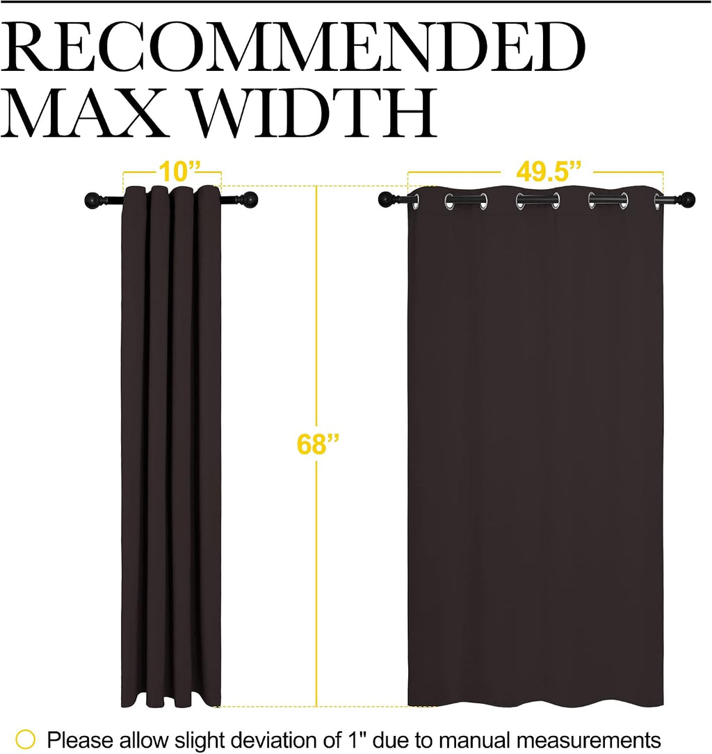 NICETOWN Blackout Curtain Panels for Bedroom Window, Triple Weave Microfiber Energy Saving Thermal Insulated Blackout Draperies and…