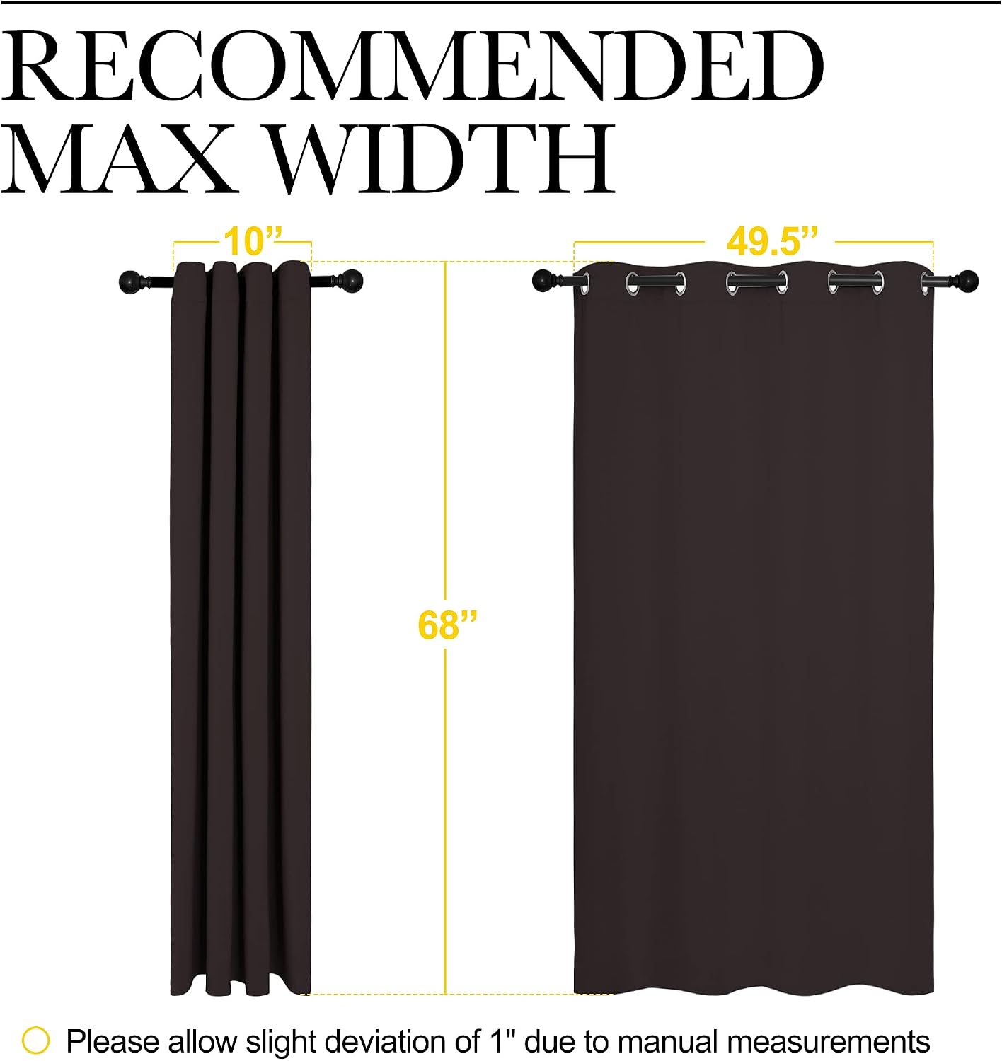 NICETOWN Blackout Curtain Panels for Bedroom Window, Triple Weave Microfiber Energy Saving Thermal Insulated Blackout Draperies and…