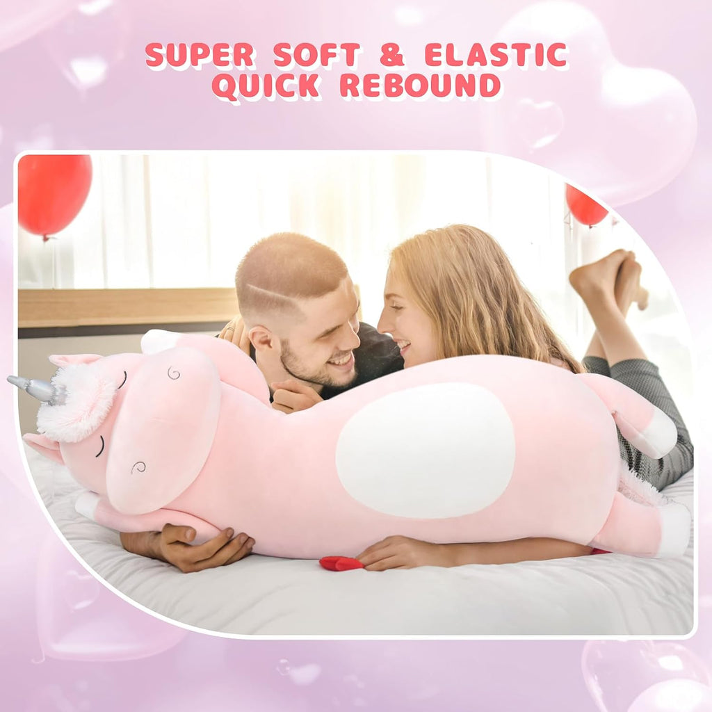 MorisMos Big Unicorn Body Pillow, 36.2'' Plush Unicorn Stuffed Animal, Super Soft Hugging Pillow for Girl Kid, Giant Stuffed Animal Plush…